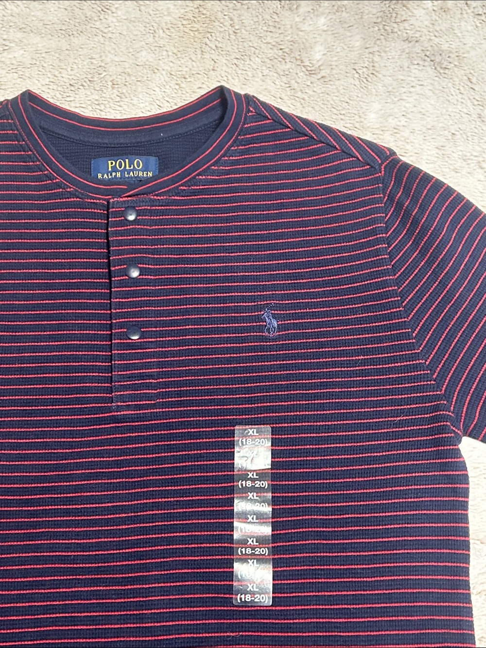NWT Polo Ralph Lauren boys striped henley - Picture 4 of 13